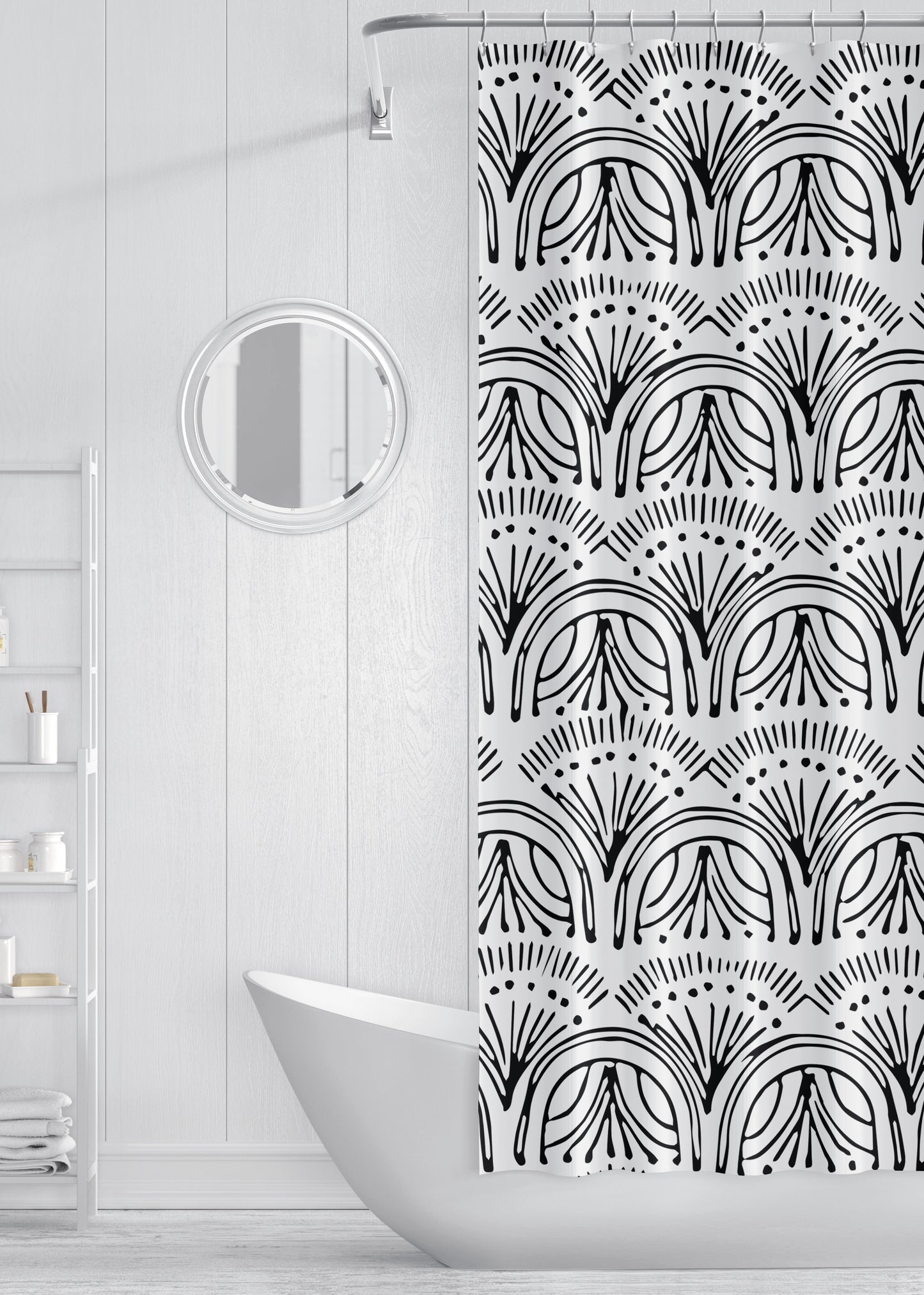 Fan Designer Shower Curtain