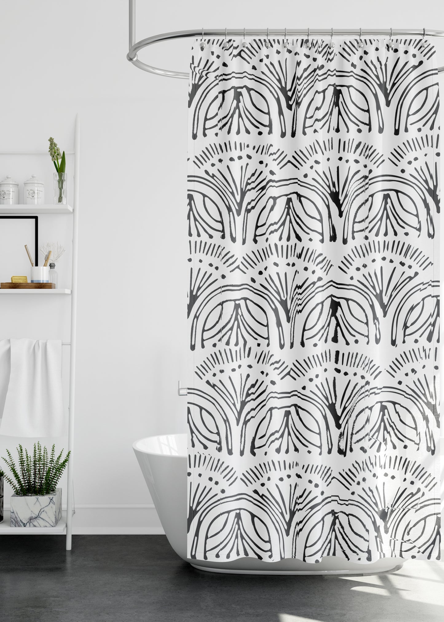 Fan Designer Shower Curtain
