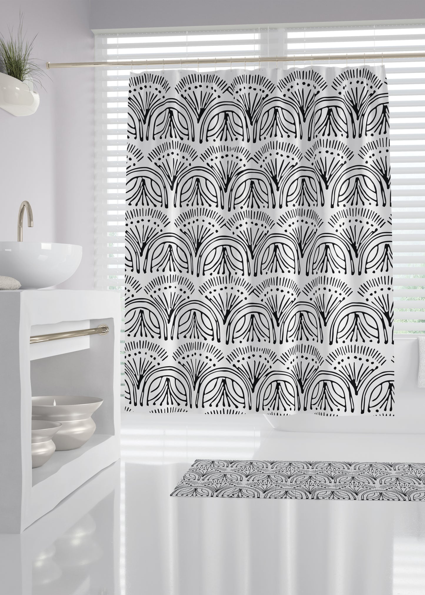 Fan Designer Shower Curtain