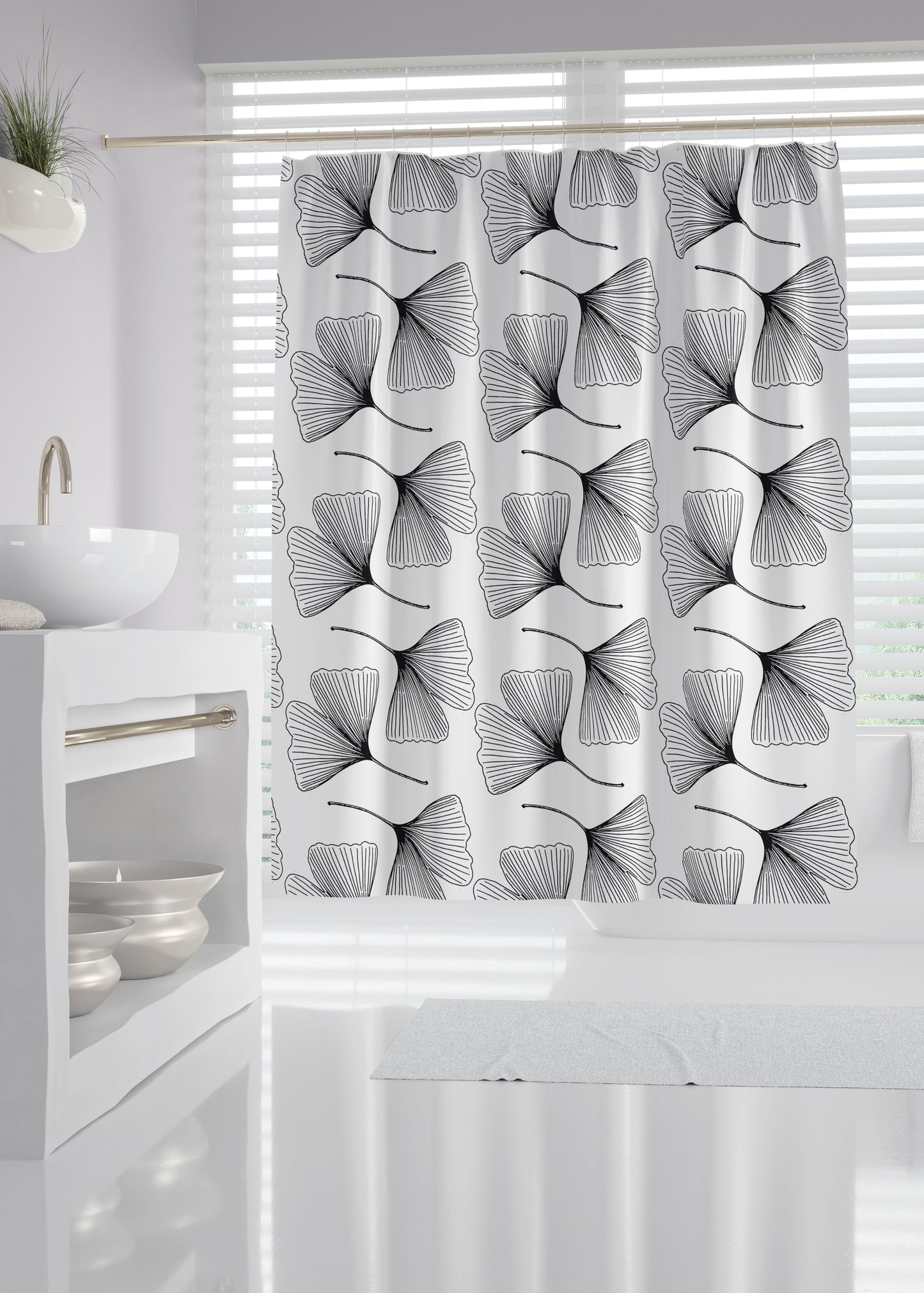Ginkgo Designer Shower Curtain
