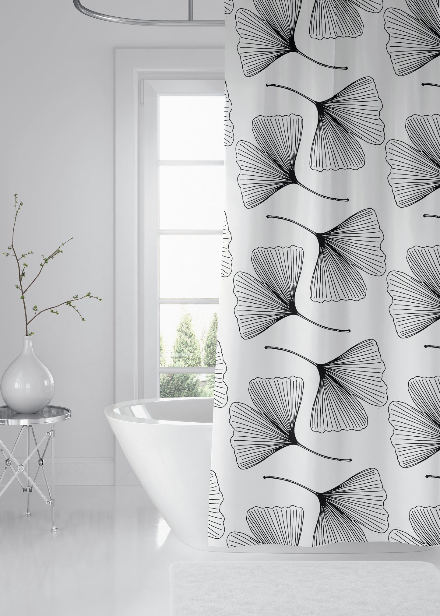 Ginkgo Designer Shower Curtain