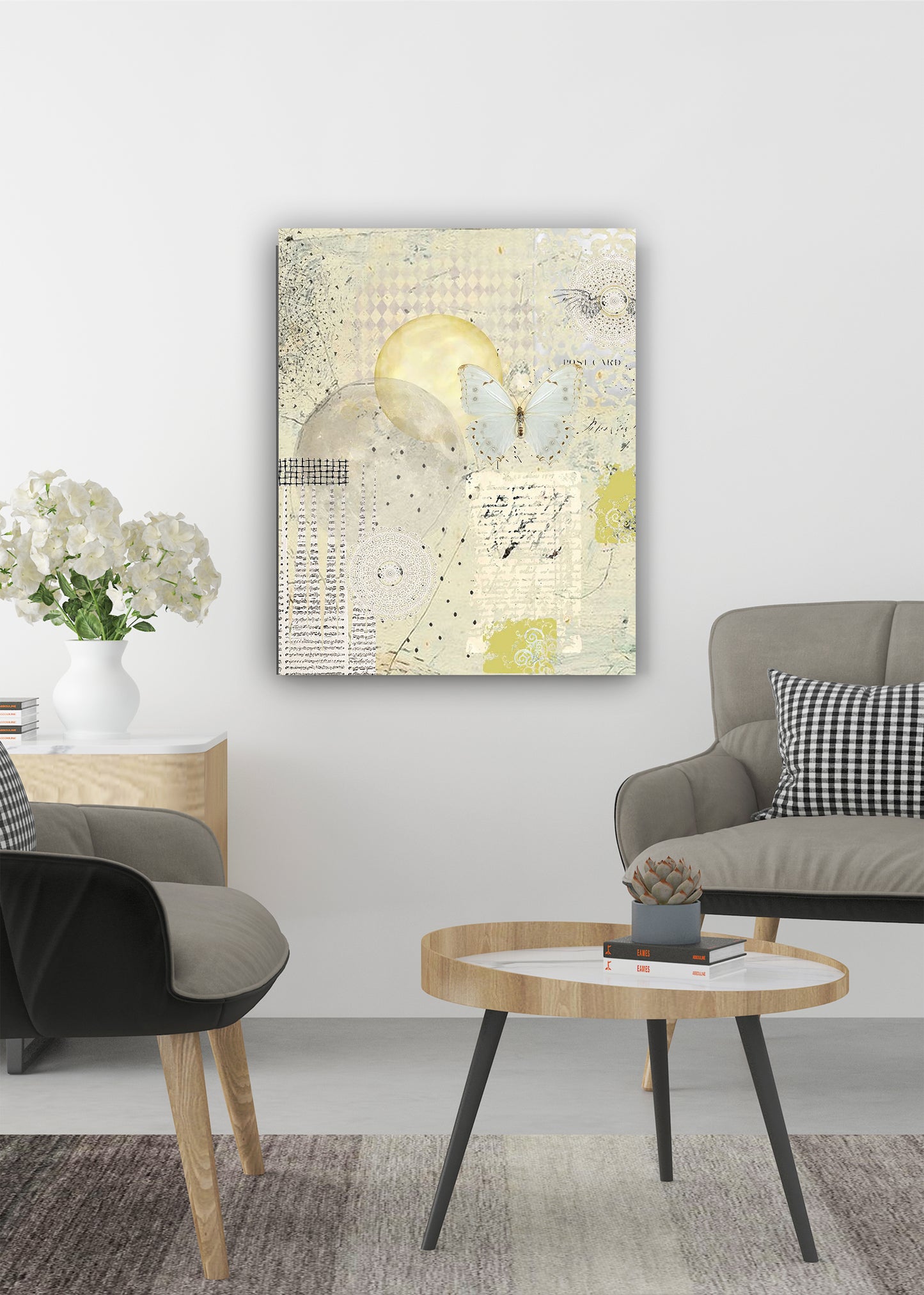 Golden Abstract Art by Sheree Burlington