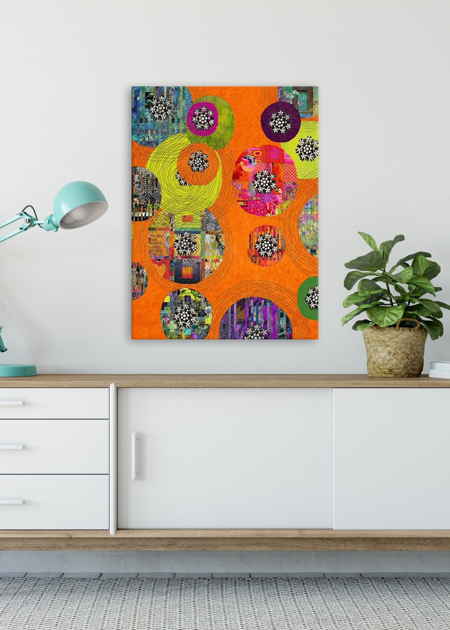Happy Rounds Abstract Art by Sheree Burlington
