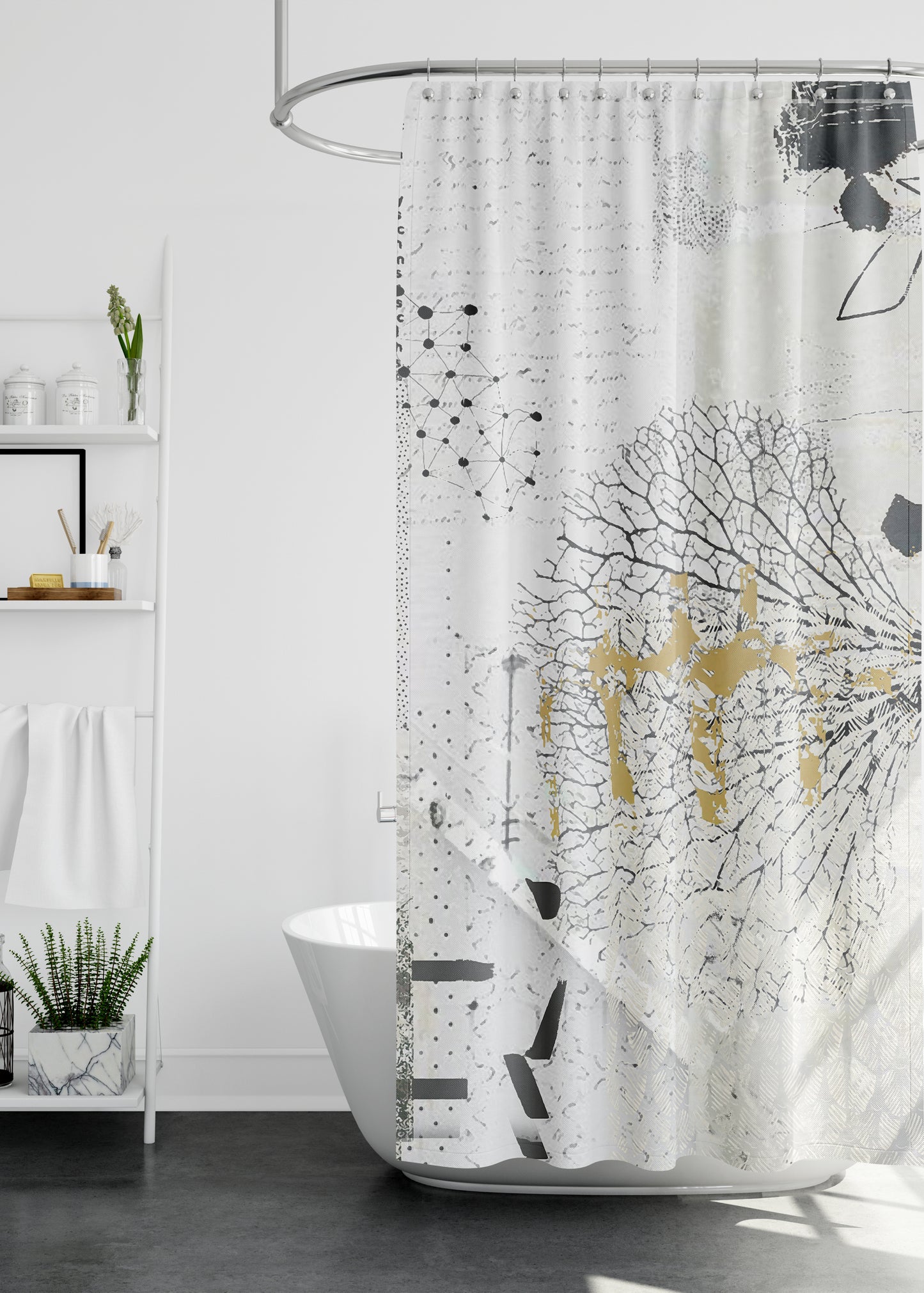 Hydrangea Designer Shower Curtain