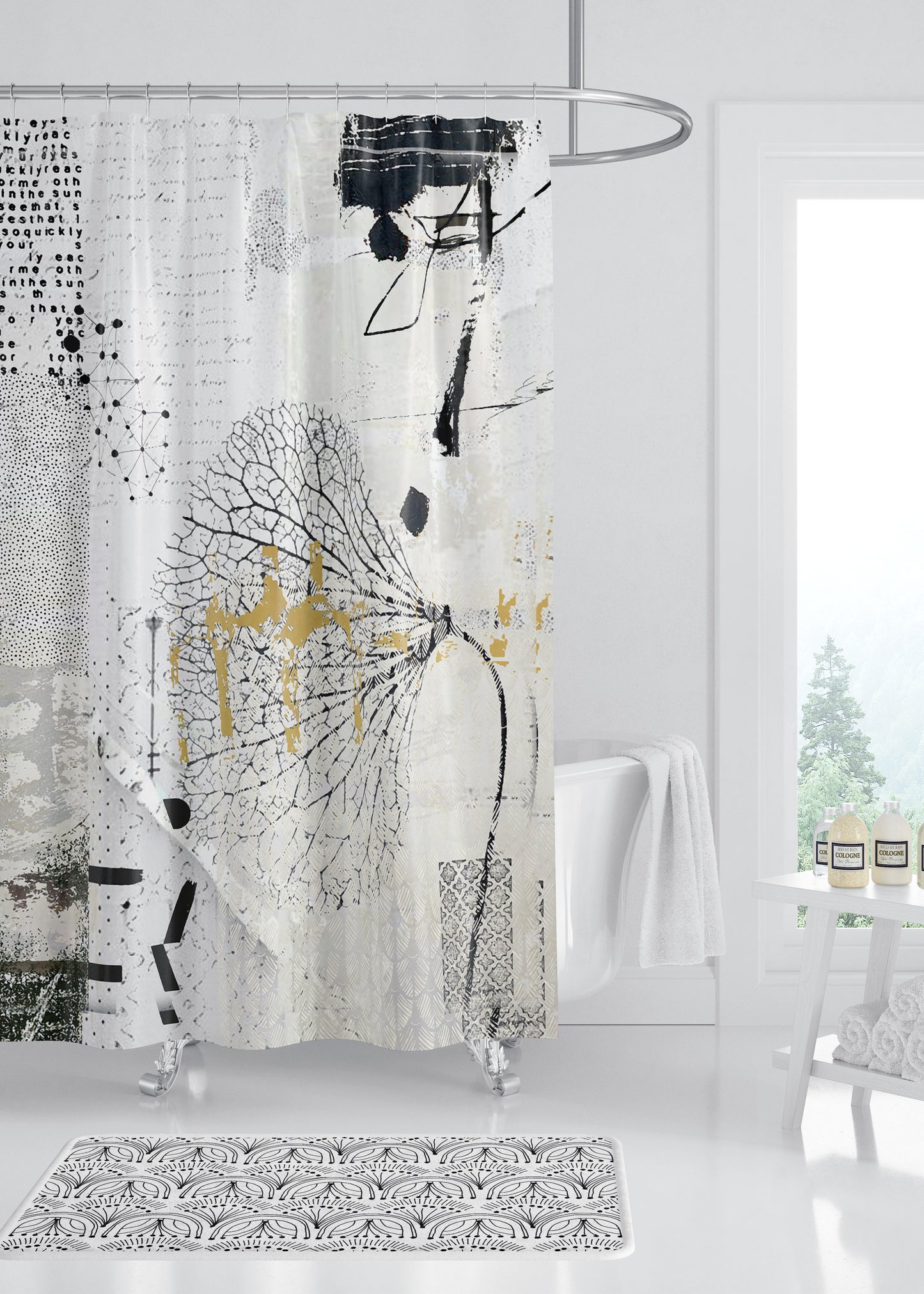 Hydrangea Designer Shower Curtain