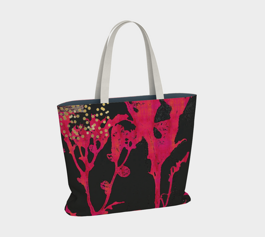 Magenta Wildflower Market Tote Bag by Sheree Burlington