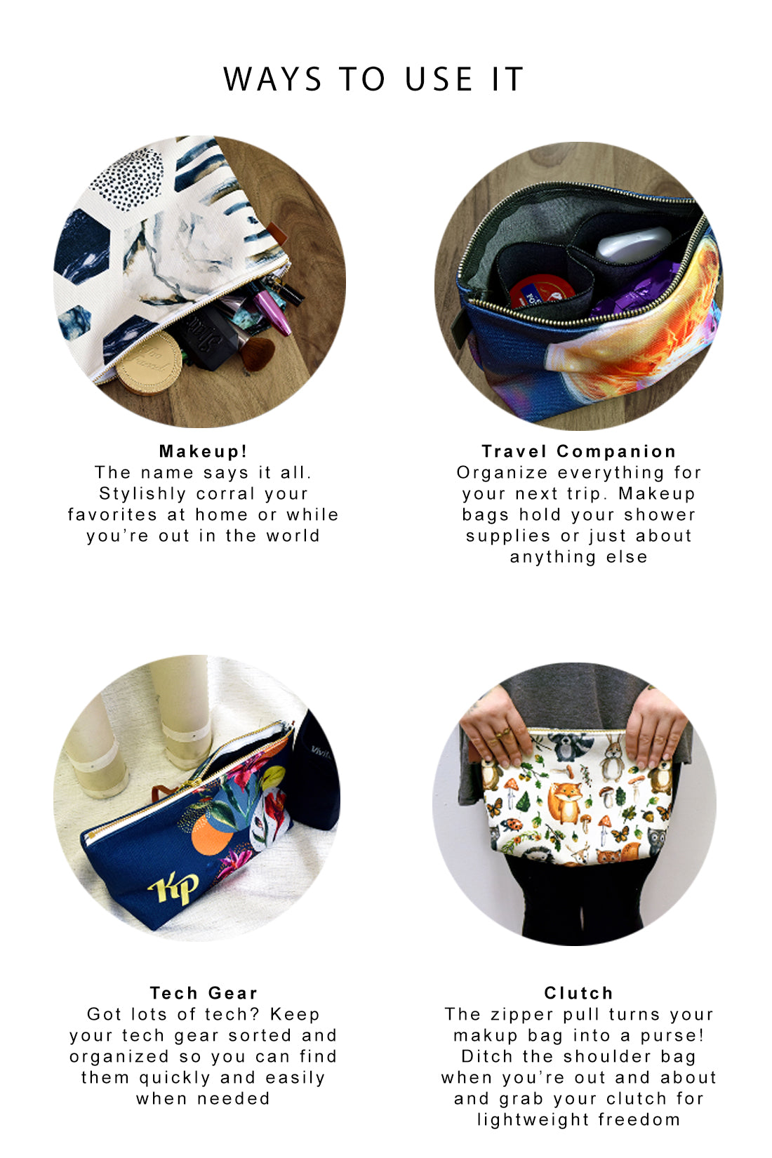 Mango Road Makeup Bag Uses by Sheree Burlington