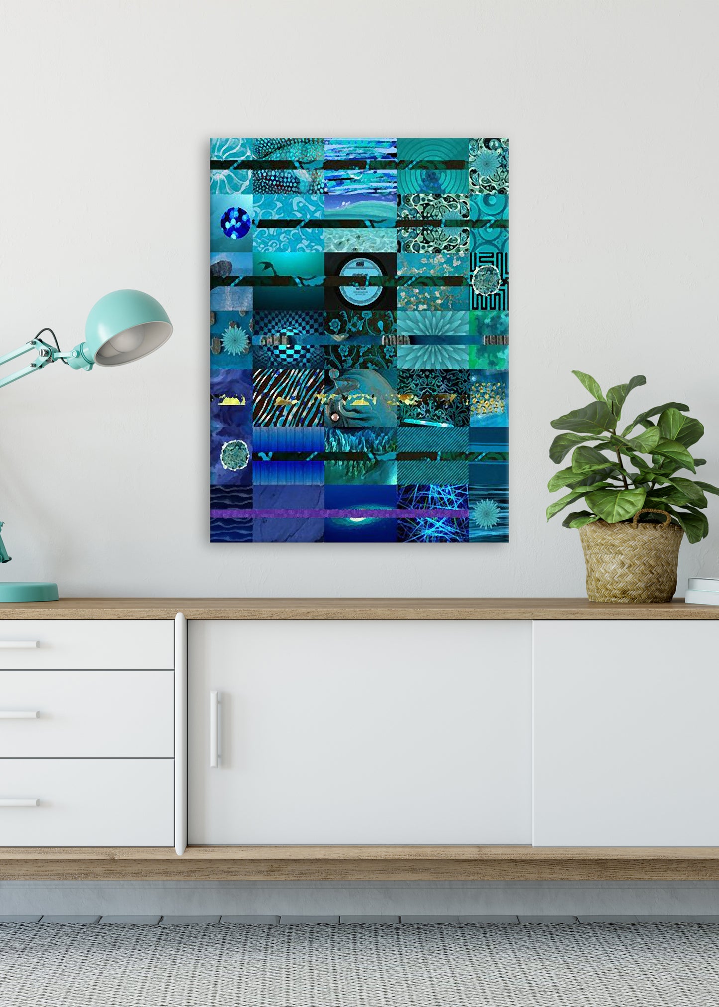 Midnight Abstract Art by Sheree Burlington