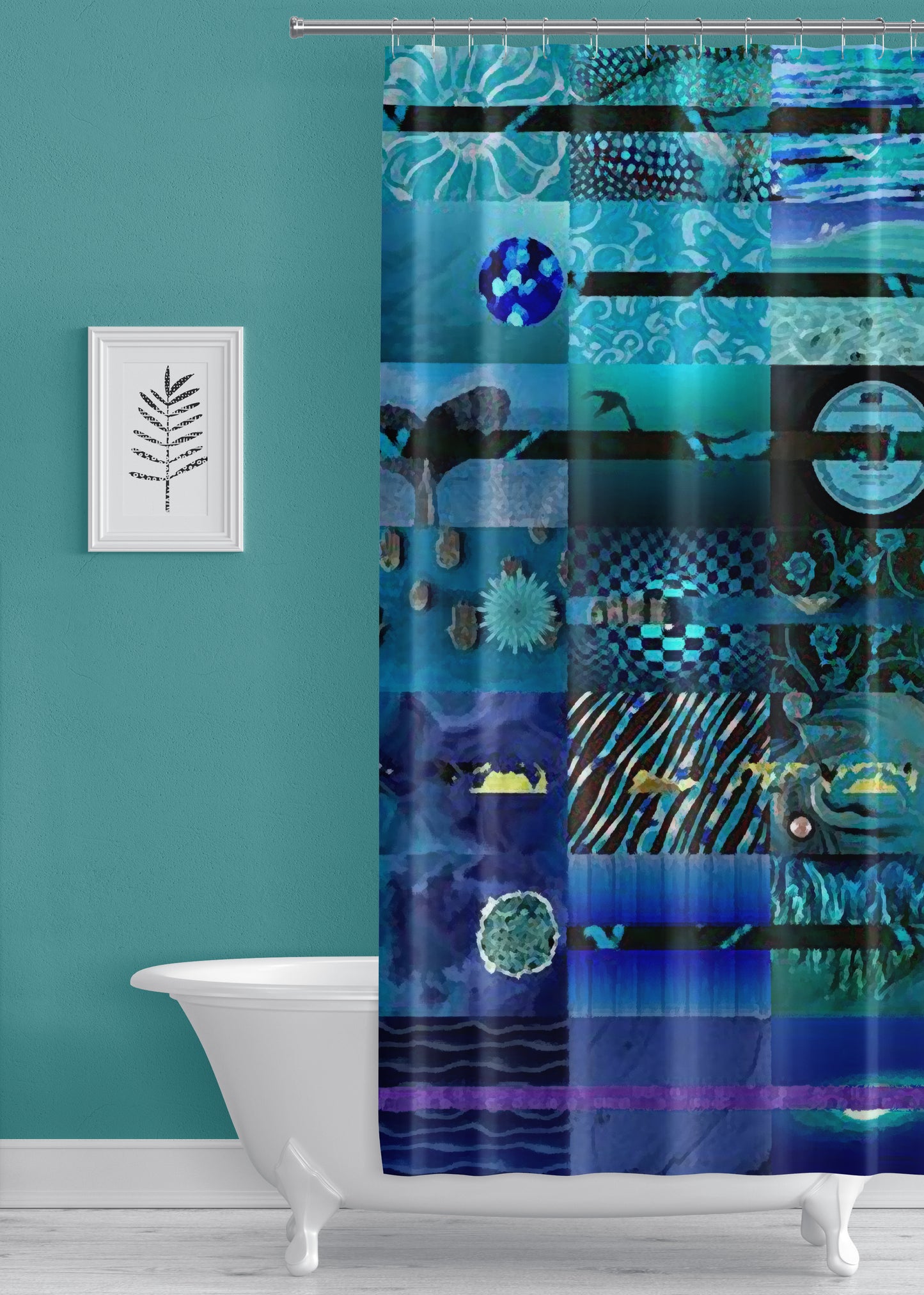 Midnight Designer Shower Curtain