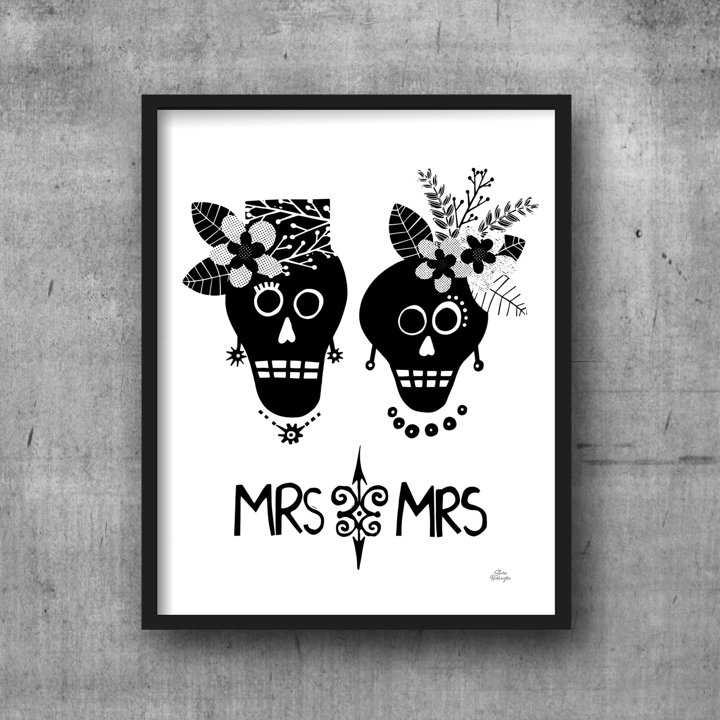 Printable Mrs and Mrs Wall Art