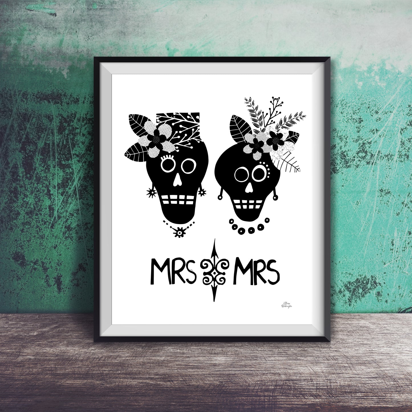 Printable Mrs and Mrs Wall Art