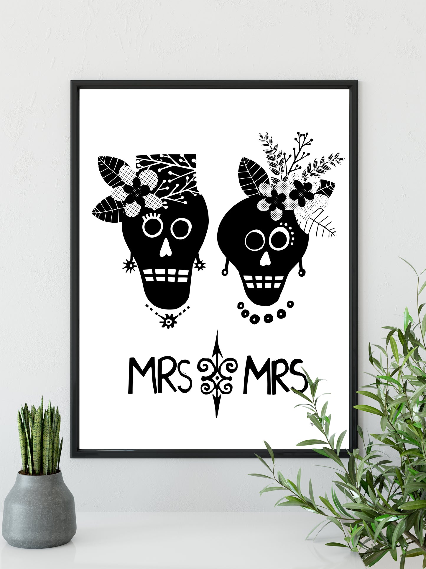 Printable Mrs and Mrs Wall Art