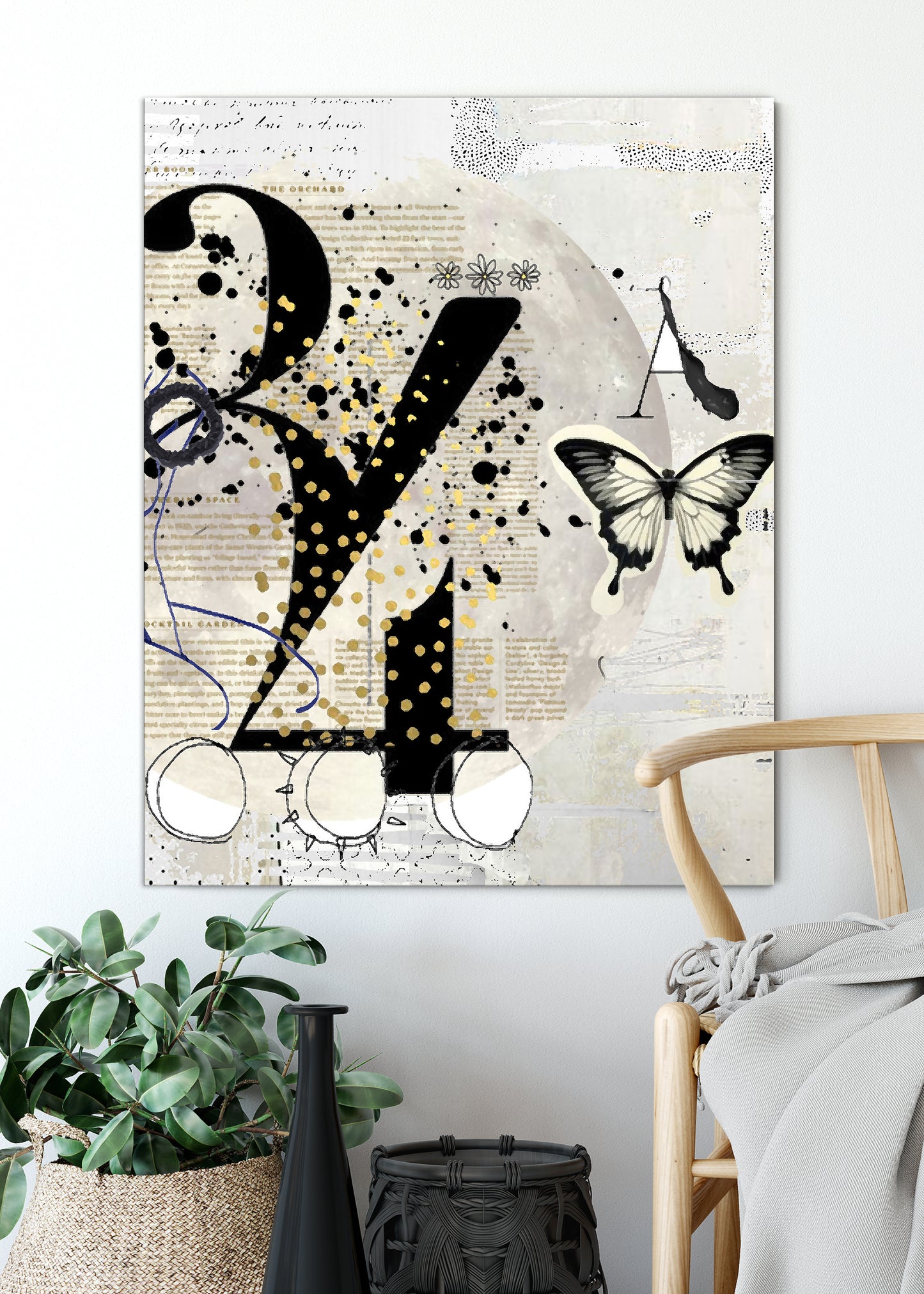 Numero Abstract Art by Sheree Burlington