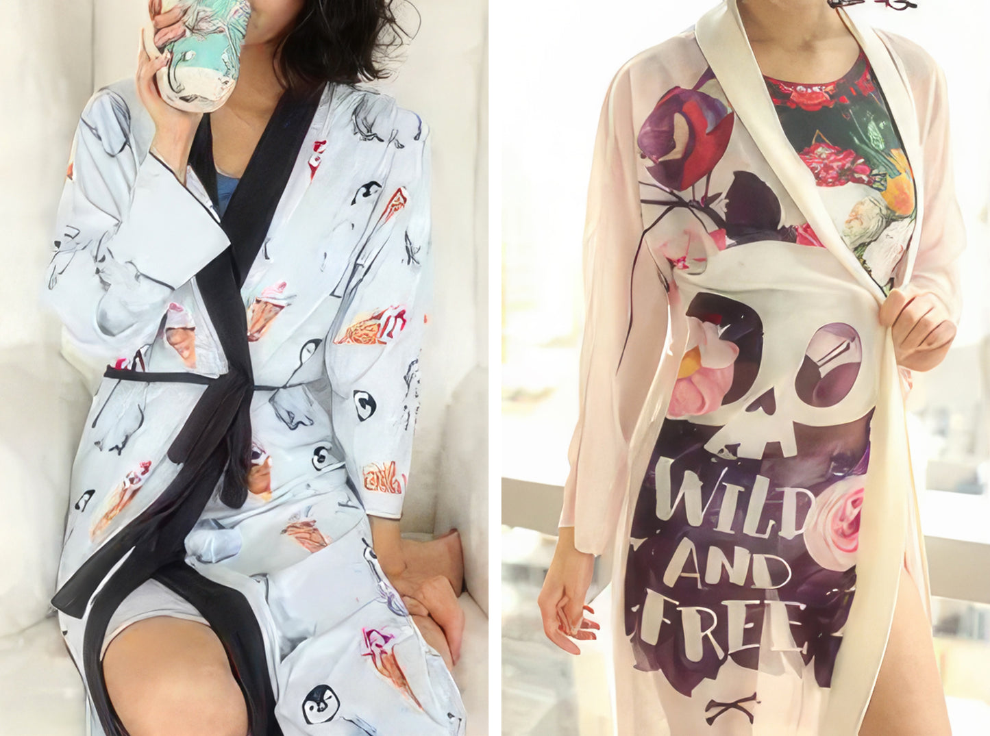 Cloudless Peignoir Robe by Sheree Burlington
