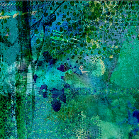 Teal Dissolve Market Tote Bag Art by Sheree Burlington