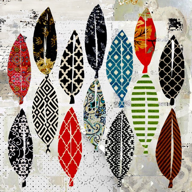 leaf field collage by sheree burlington