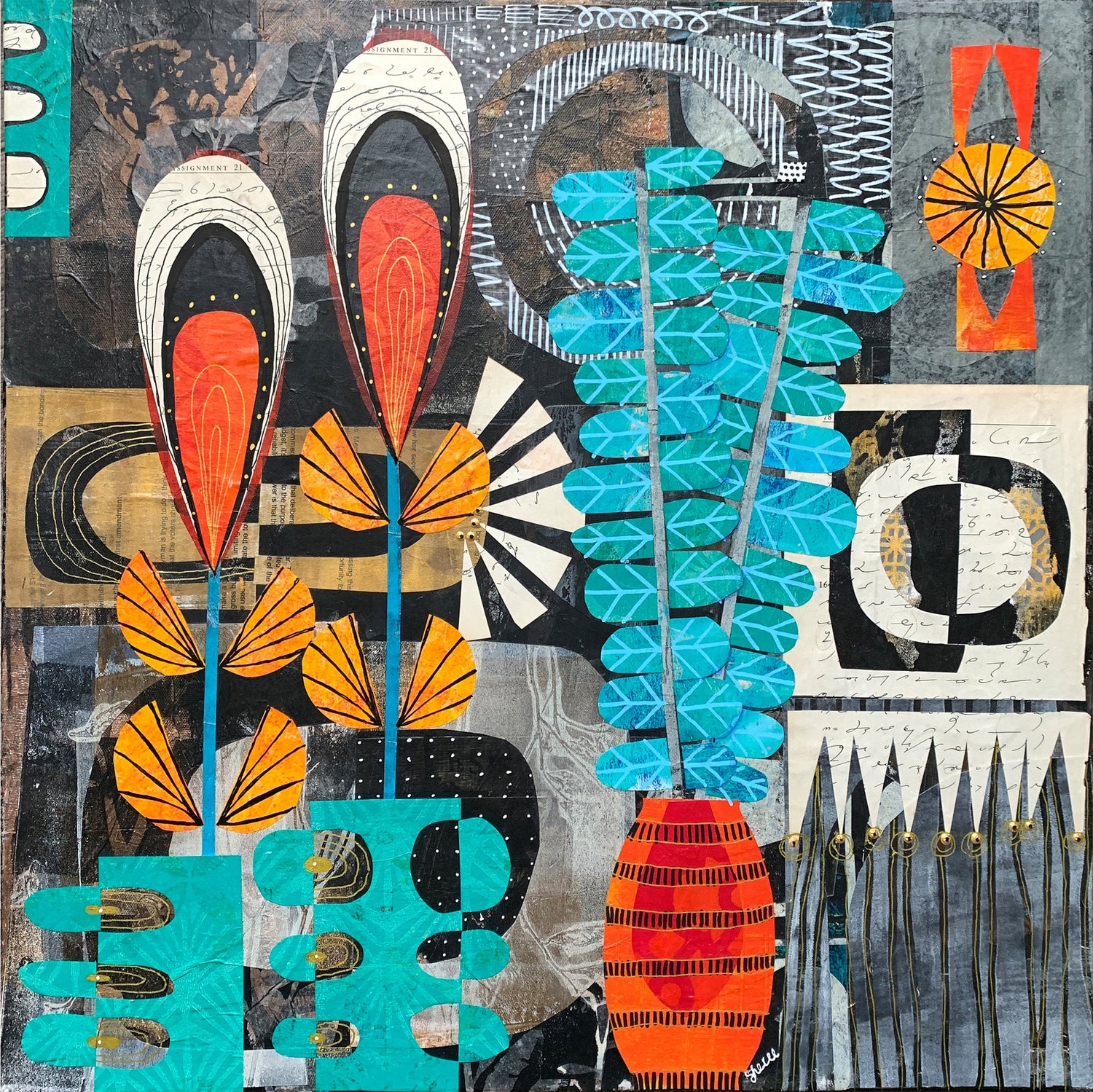 Art Partial Sun Collage