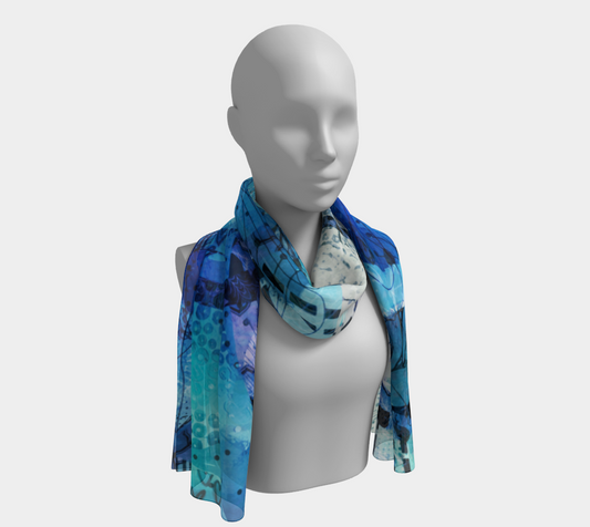 Blue Lagoon Long Scarf