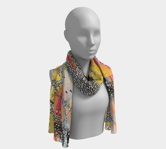 Gold Lattice Long Scarf
