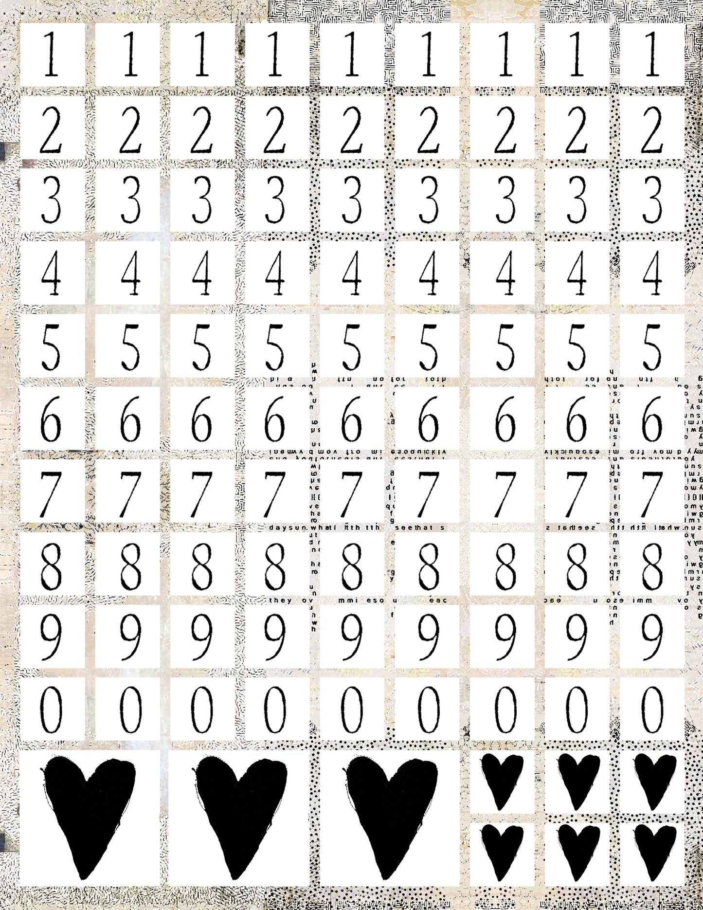 Black & White Hand-Sketched Alphabet Collage Papers - 12 Page Printable Download