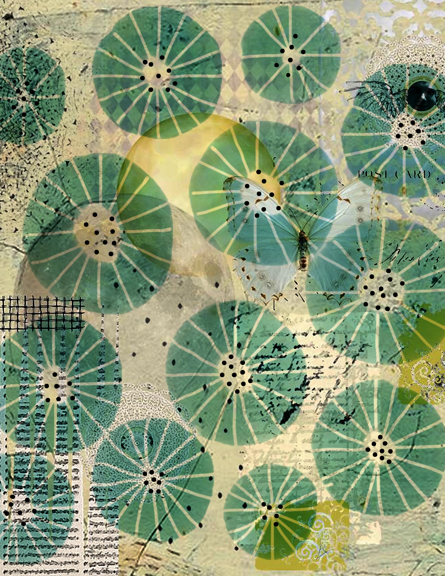 Sketchbook Vase Cool Textures Collage Papers - 12 Page Printable Download 017
