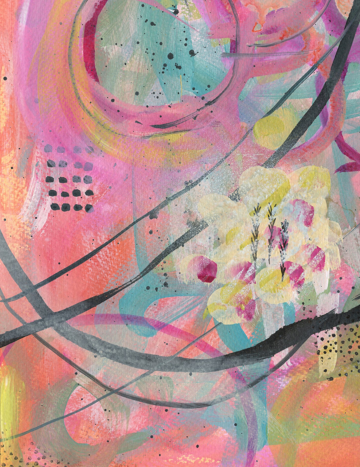 Warm Peachy Pink Collage Papers - 12 Page Printable Download 032
