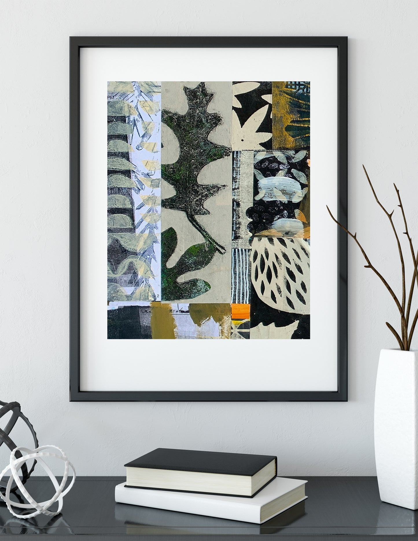 Autumn Paths 2 | Neutral Nature Art Print | Original Collage