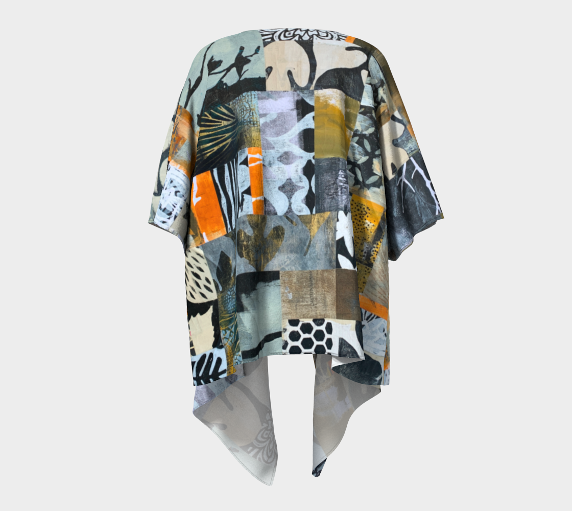 Colorful patterned scarf on a white background