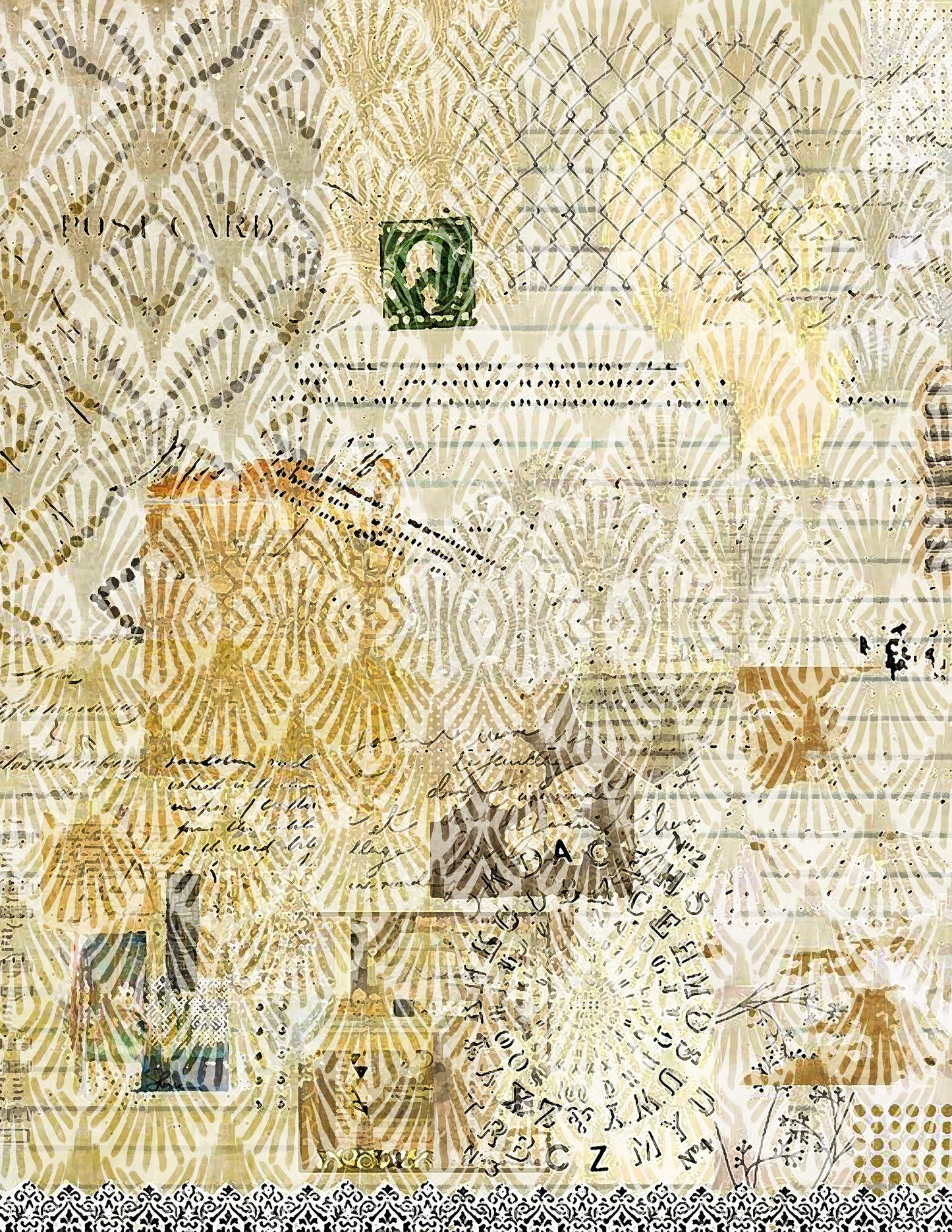 Beige is Beautiful  Collage Papers - 12 Page Printable Download 030