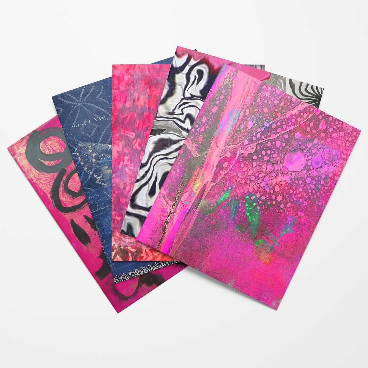 Hot Pink & Violet Collage Papers - 12 Page Printable Download 033