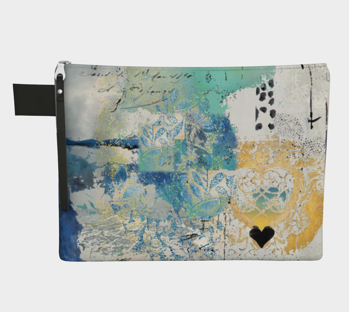 Cloudless Abstract Art - Lined Zipper Carry-all