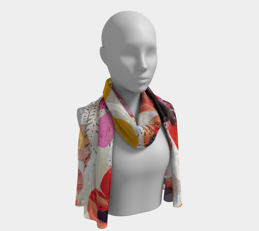Cut Flowers - Abstract Floral Art Long Scarf