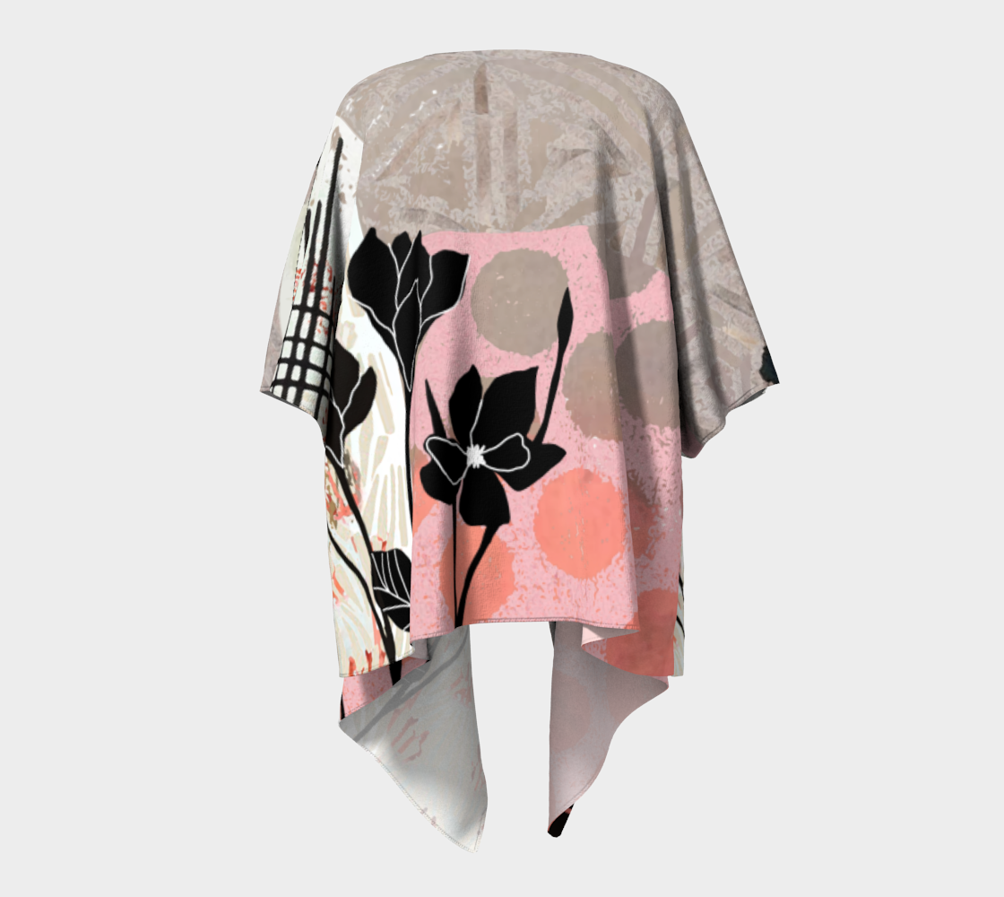 Fleur Dot - Nature Inspired Abstract Draped Kimono Shawl