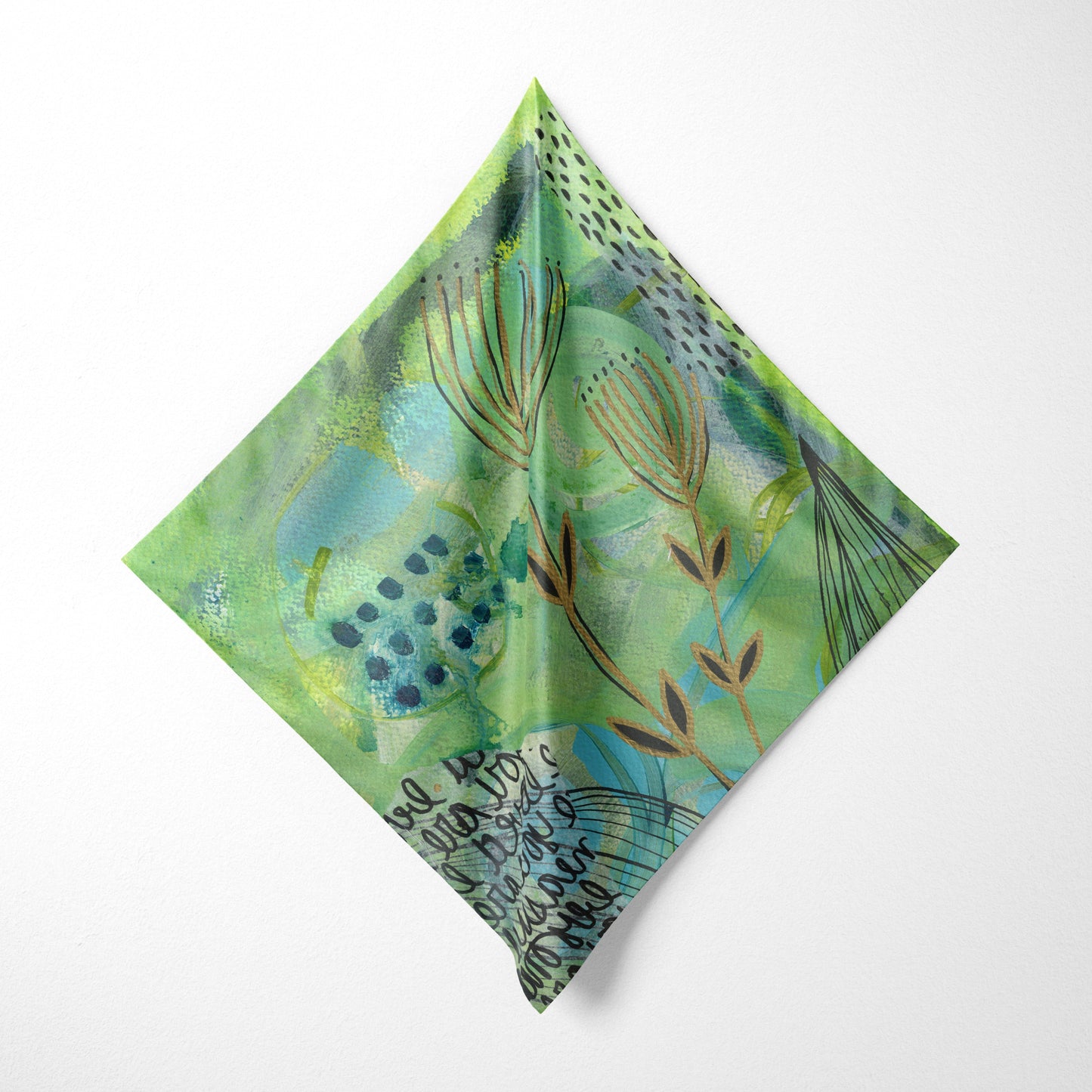 Growing Green Square Scarf