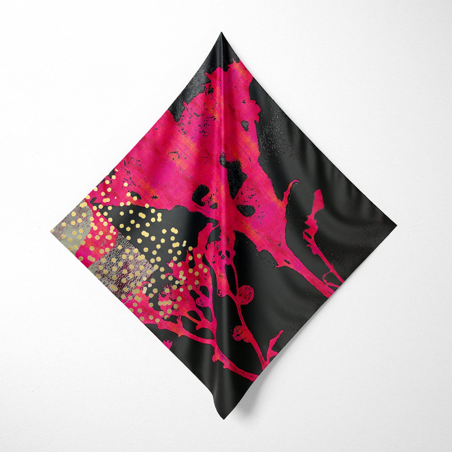 Magenta Wildflower - Abstract Art Square Scarf