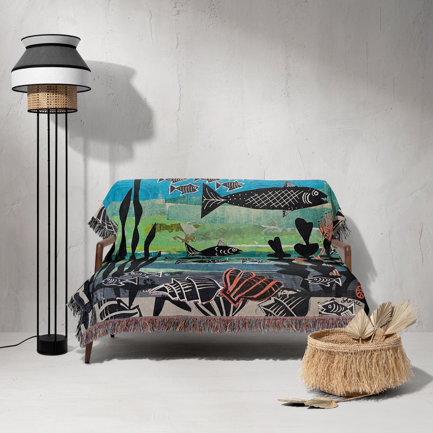 By The Sea Ocean Home Decor Woven Blankets