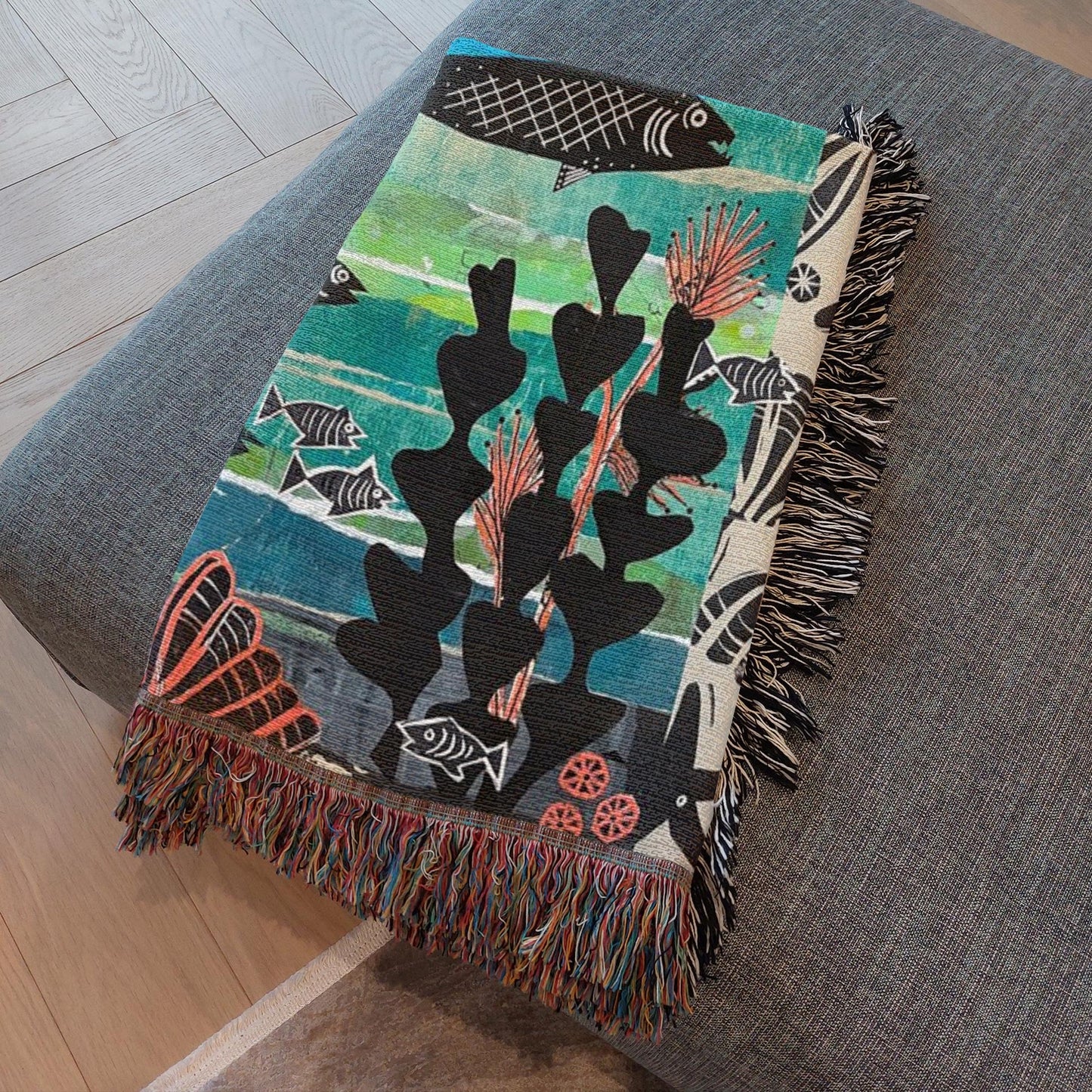 By The Sea Ocean Home Decor Woven Blankets