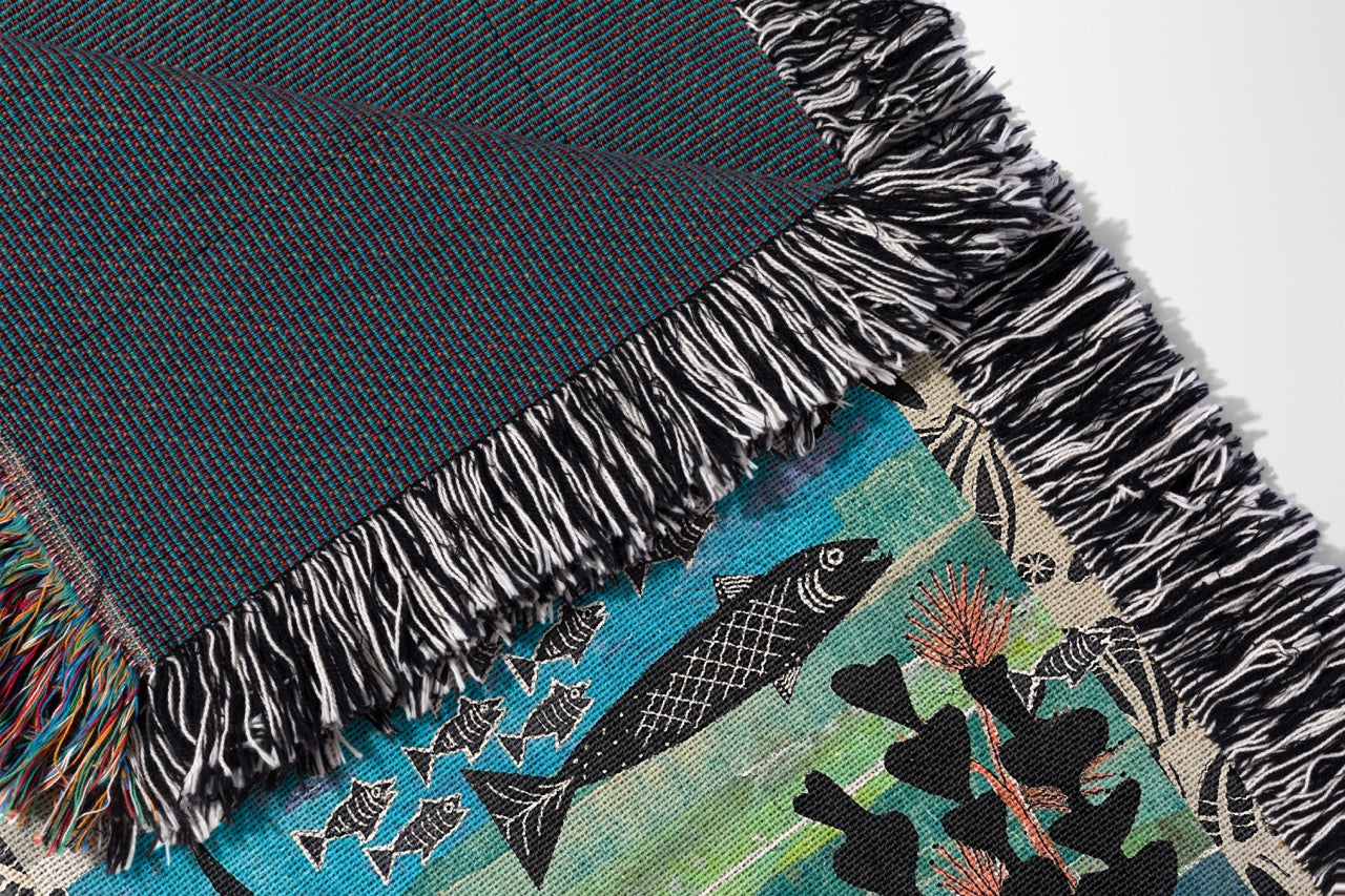 By The Sea Ocean Home Decor Woven Blankets