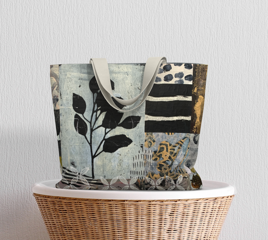 Overcast - Large Lined Market Tote Bag