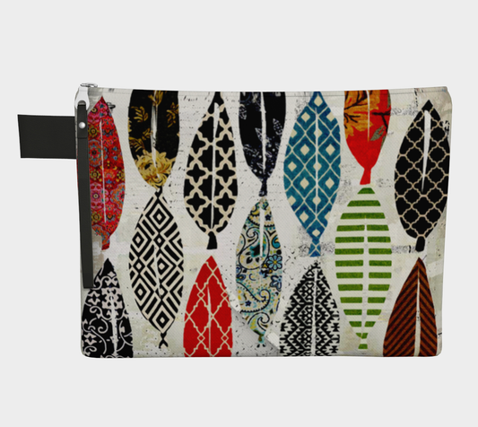 Leaf Field Collage - Zipper Carry-all