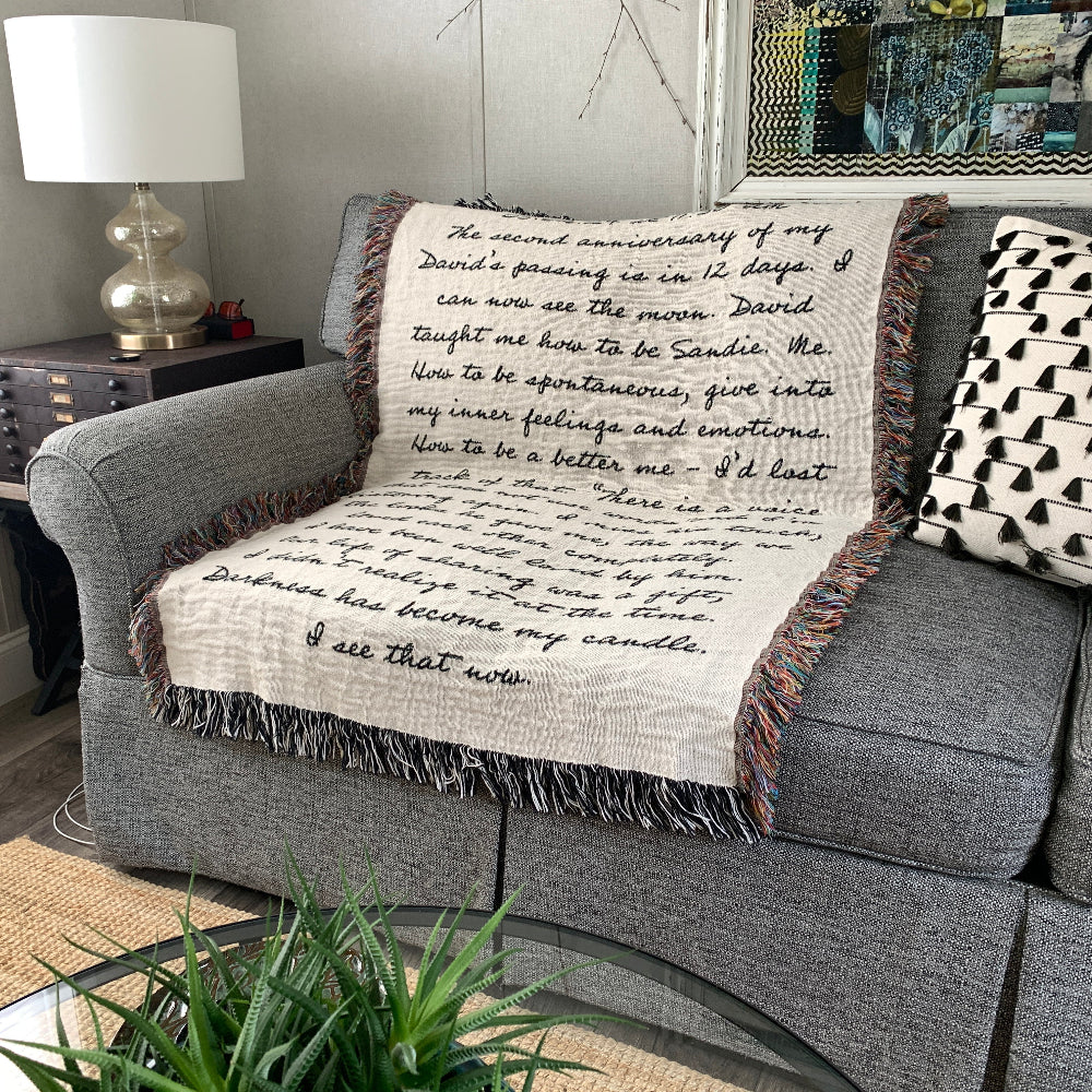 Dear You Personalized Letter Woven Blanket