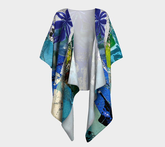 Sand Sea Abstract Art - Draped Kimono
