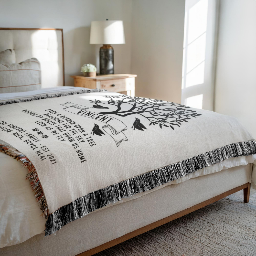 Family Tree Birds_WovenBlanket_60x80