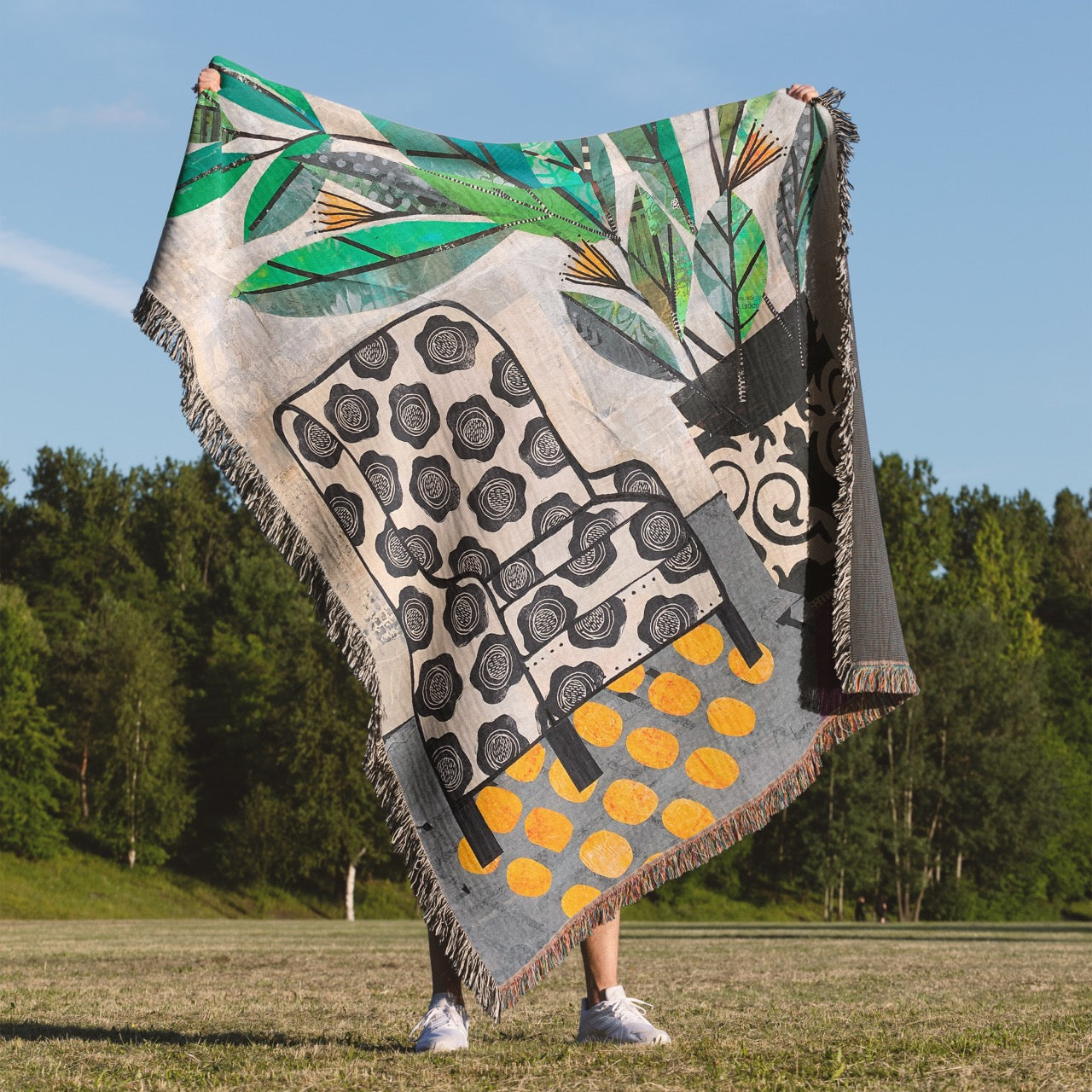 Favorite Chair Home Decor Woven Blanket