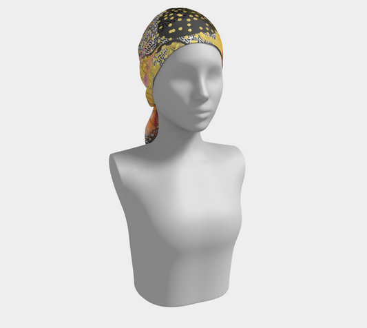 Gold Lattice Long Scarf