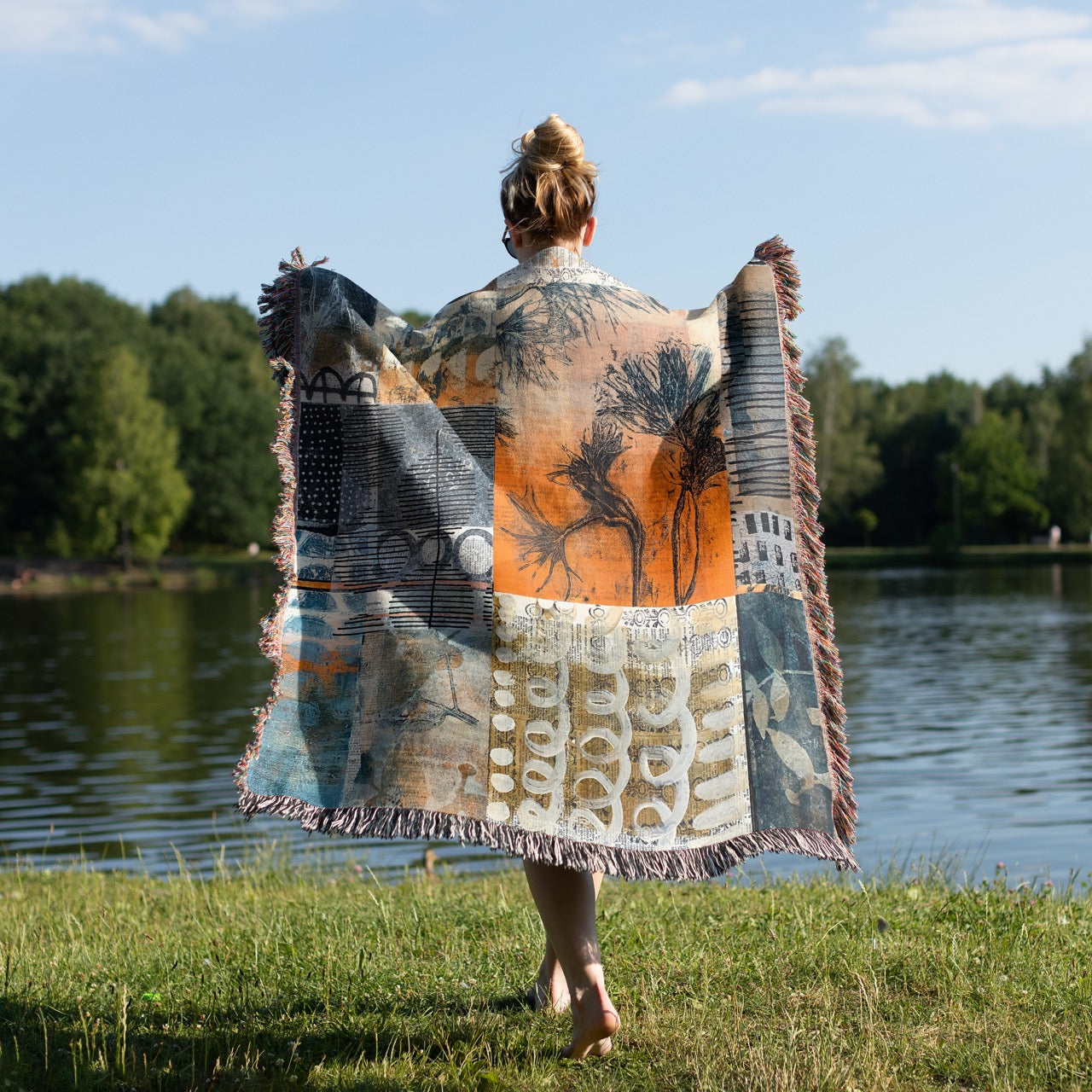 Forest Floor Home Decor Woven Blanket