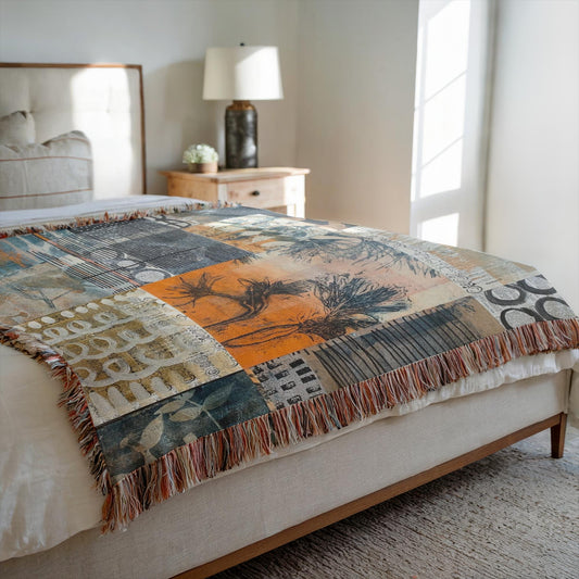 Forest Floor Home Decor Woven Blanket