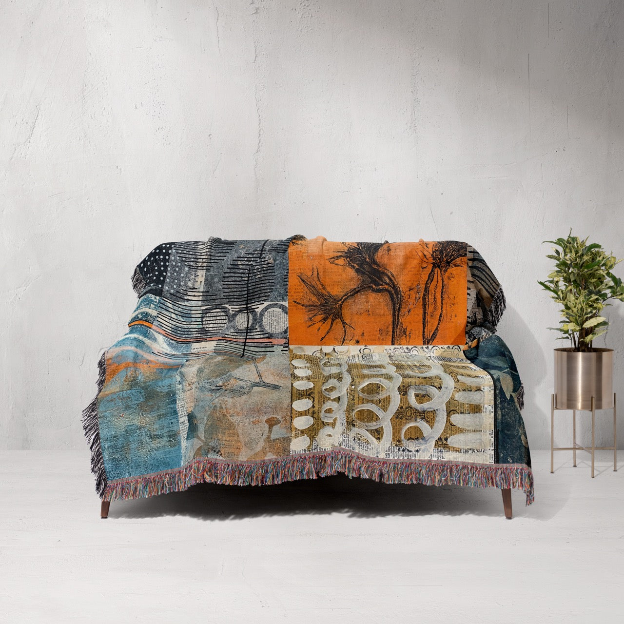 Forest Floor Home Decor Woven Blanket