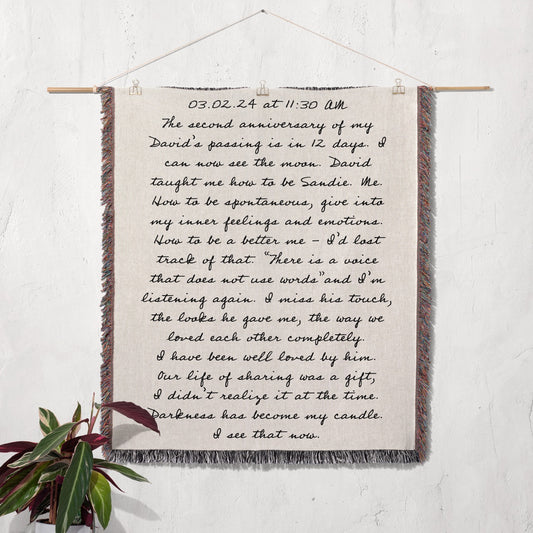 Dear You Personalized Letter Woven Blanket