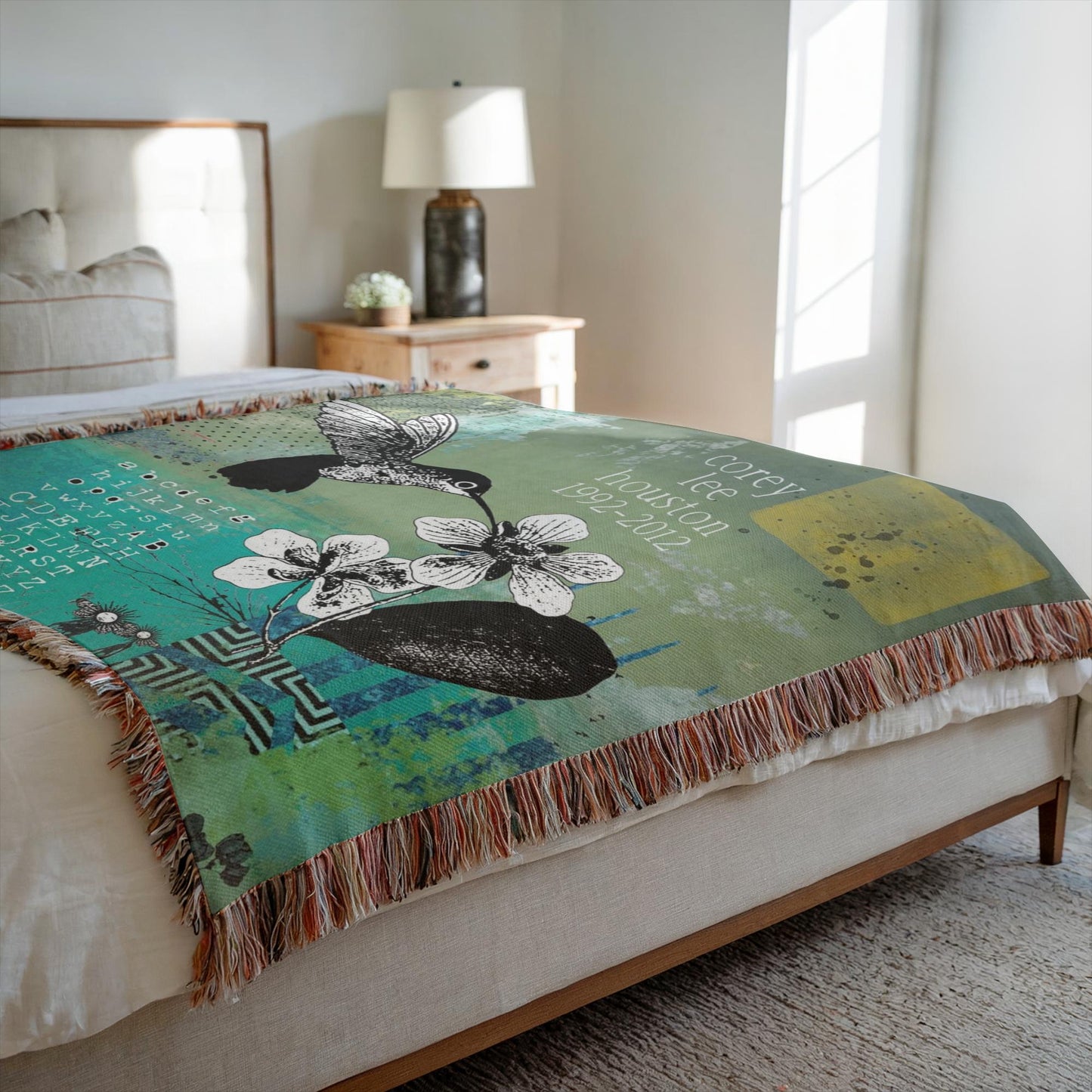 Hummingbird Personalized Memorial Woven Blanket
